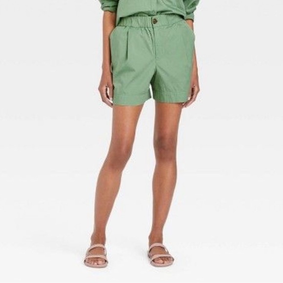 NWT A New Day High Rise Poplin Shorts - Picture 3 of 3